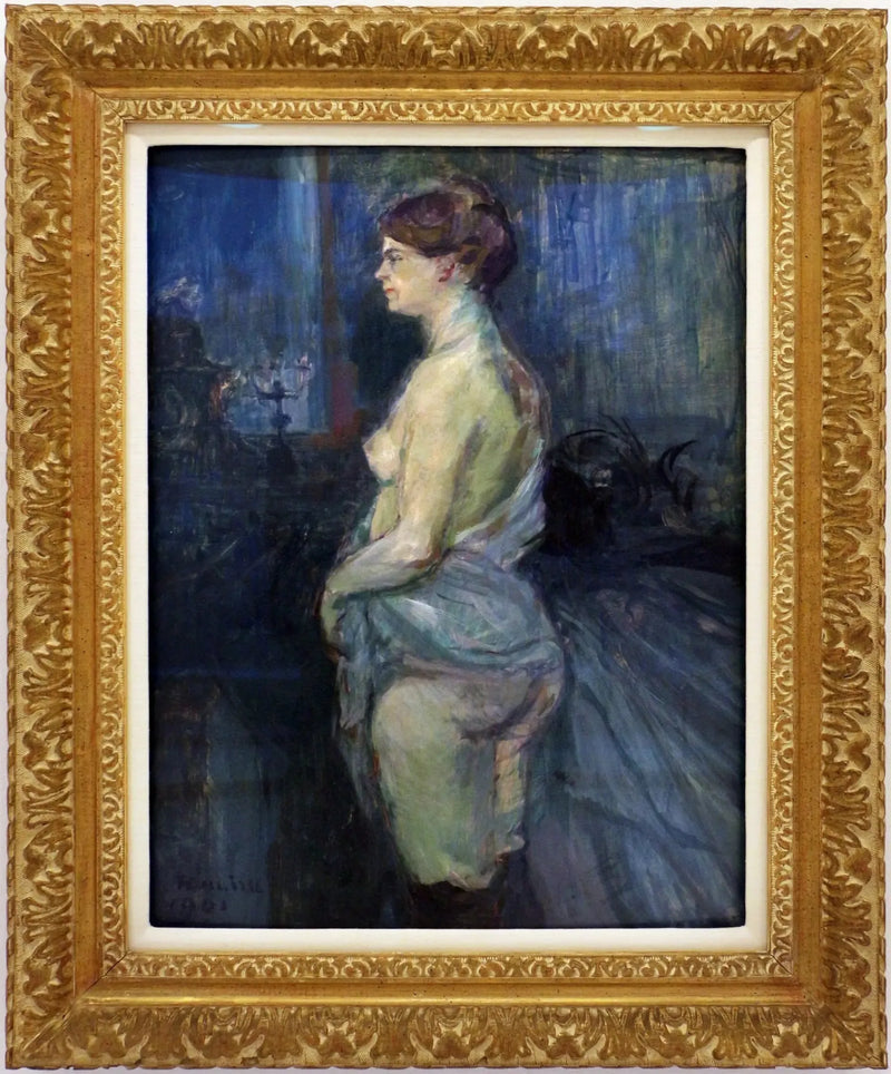 Vrouw die haar blouse opstroopt - Henri de Toulouse-Lautrec