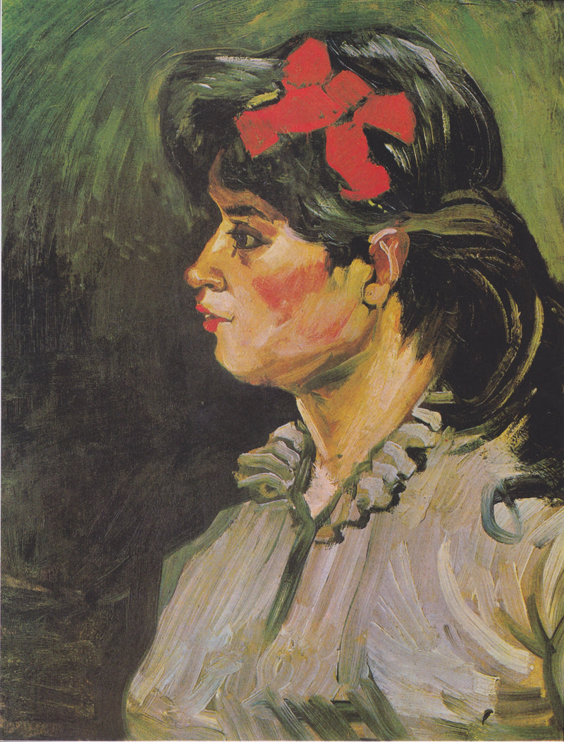Vrouw met een rood lint - Vincent van Gogh