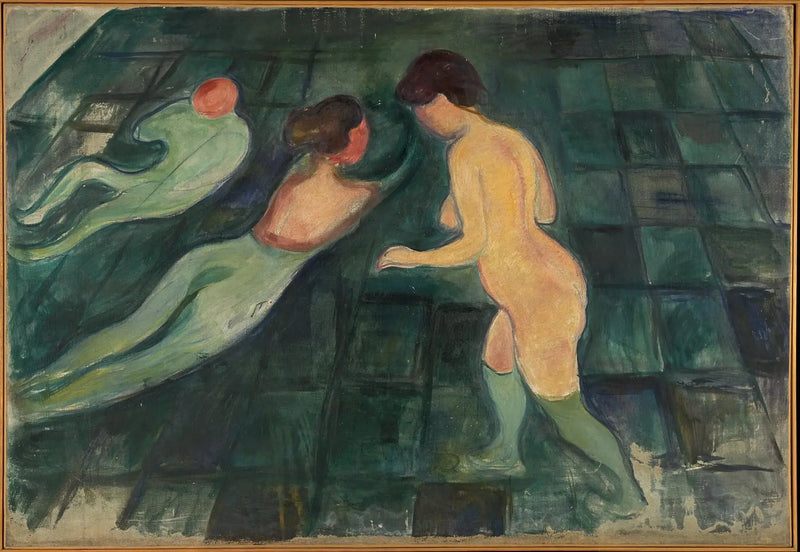 Vrouw die zich baadt - Edvard Munch