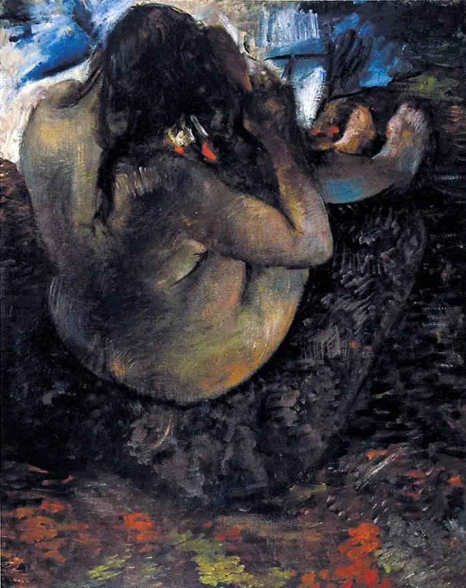 Vrouw die zich opmaakt - Edgar Degas