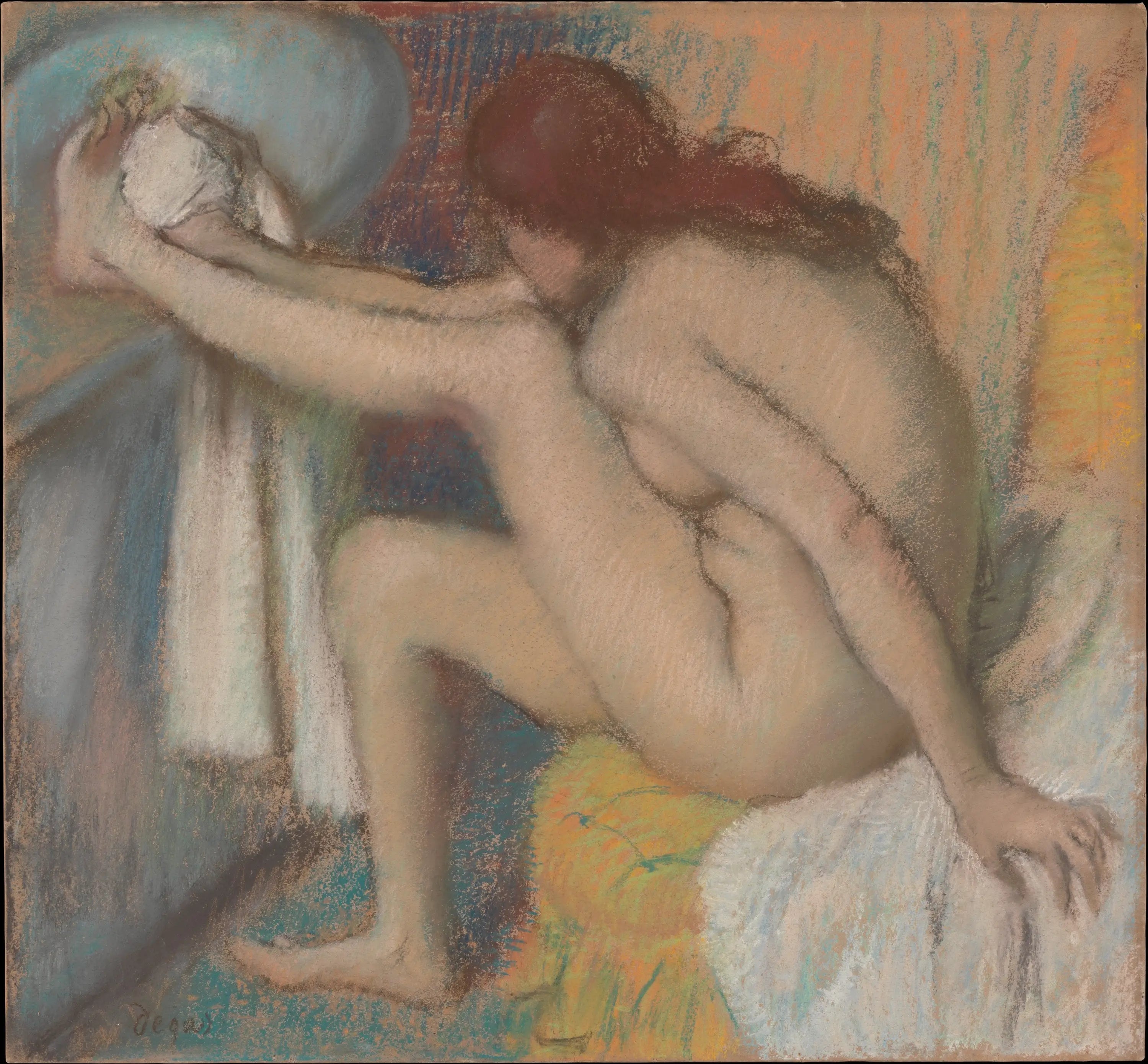 Femme séchant ses pieds - Edgar Degas image 1 reproduction artisanale de tableau