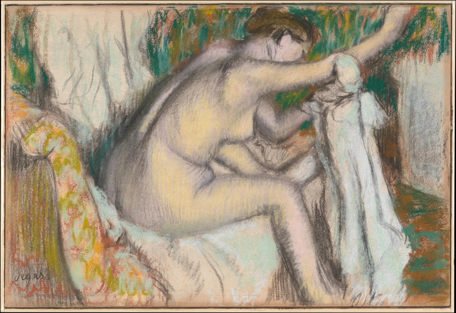Vrouw die haar arm droogt - Edgar Degas