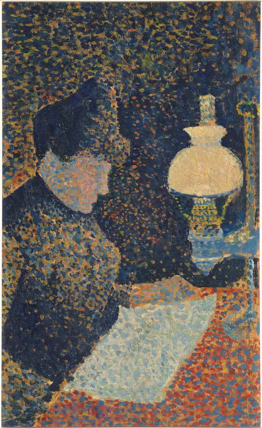 Vrouw onder de lamp - Paul Signac