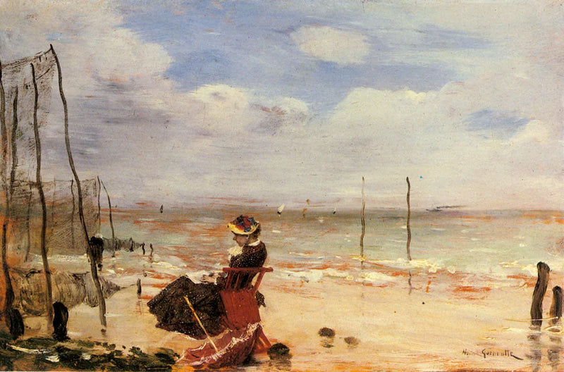 Vrouw op het strand - Norbert Gœneutte