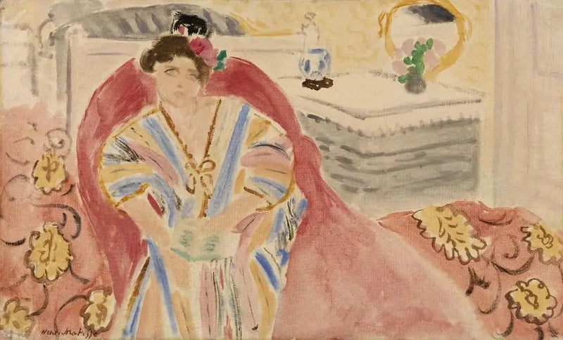 Vrouw op een rode bank (Vrouw op een rode bank) - Henri Matisse