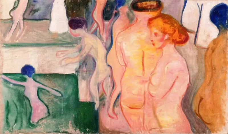 Vrouwen bij het zwembad - Edvard Munch