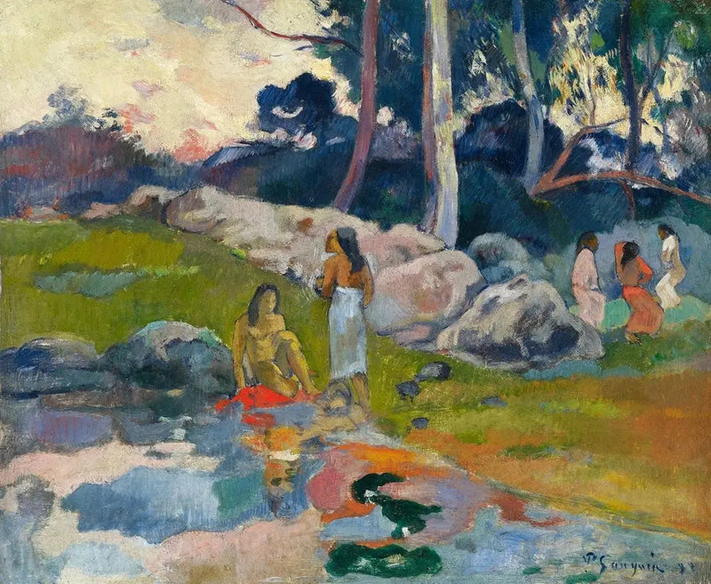 Vrouwen aan de oever van de rivier - Paul Gauguin