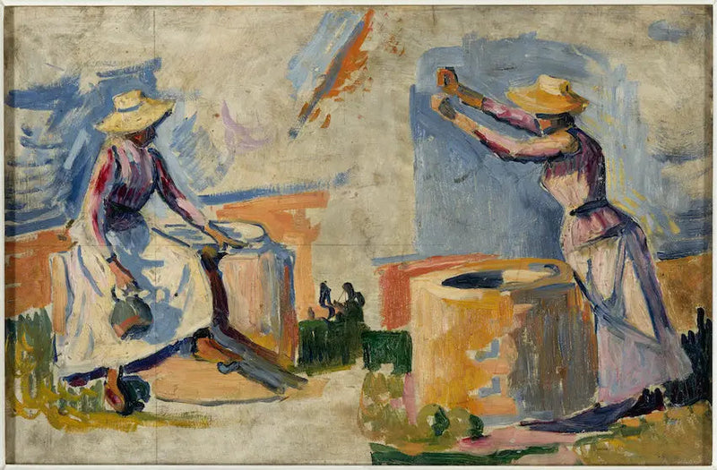 Vrouwen bij de put. Schets II - Paul Signac
