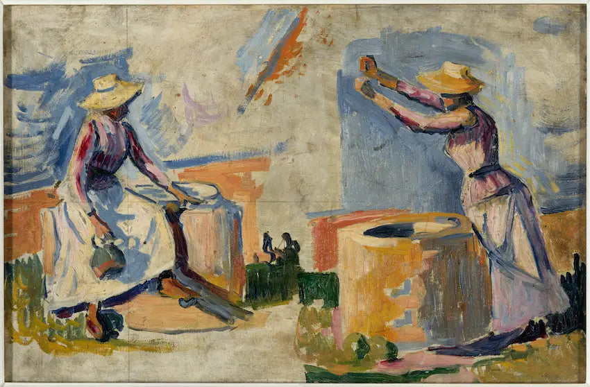 Vrouwen bij de put. Schets II - Paul Signac