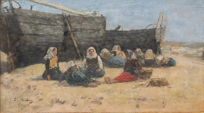 Vrouwen van vissers in rust - Eugène Boudin