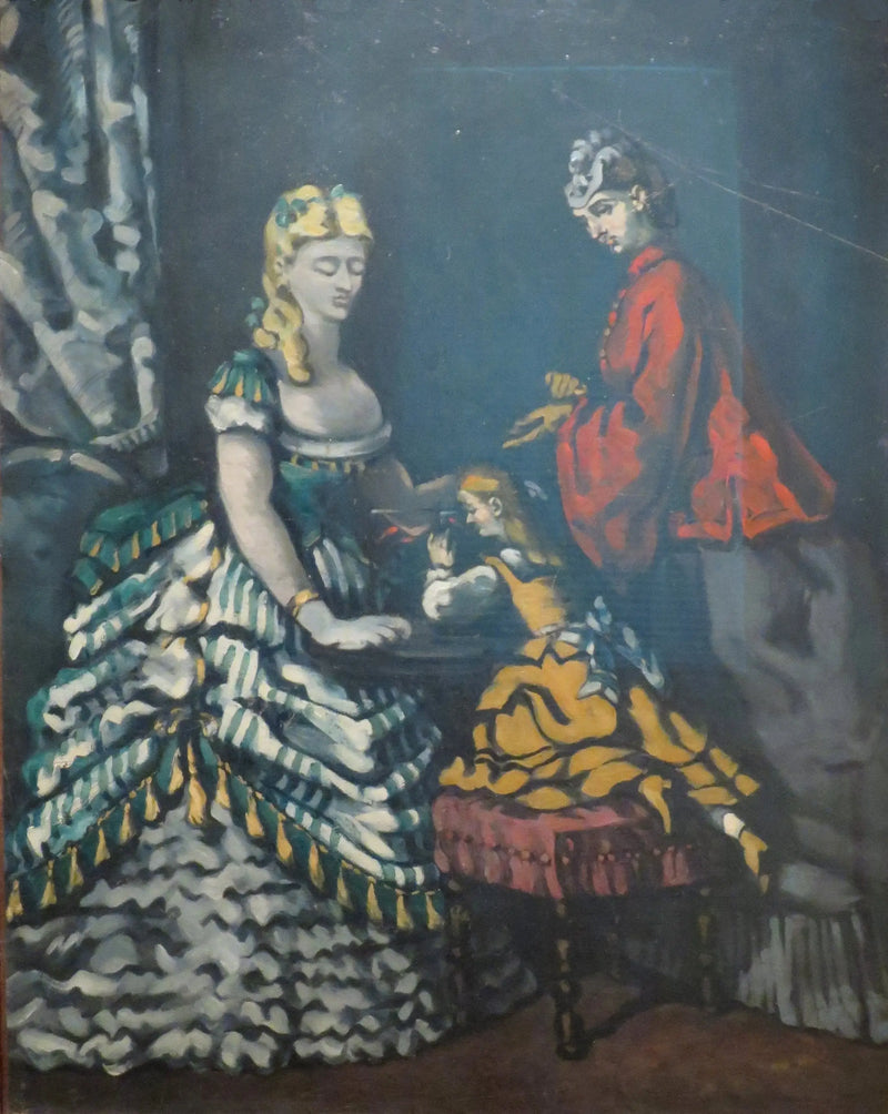 Vrouwen en meisje in een interieur - Paul Cézanne