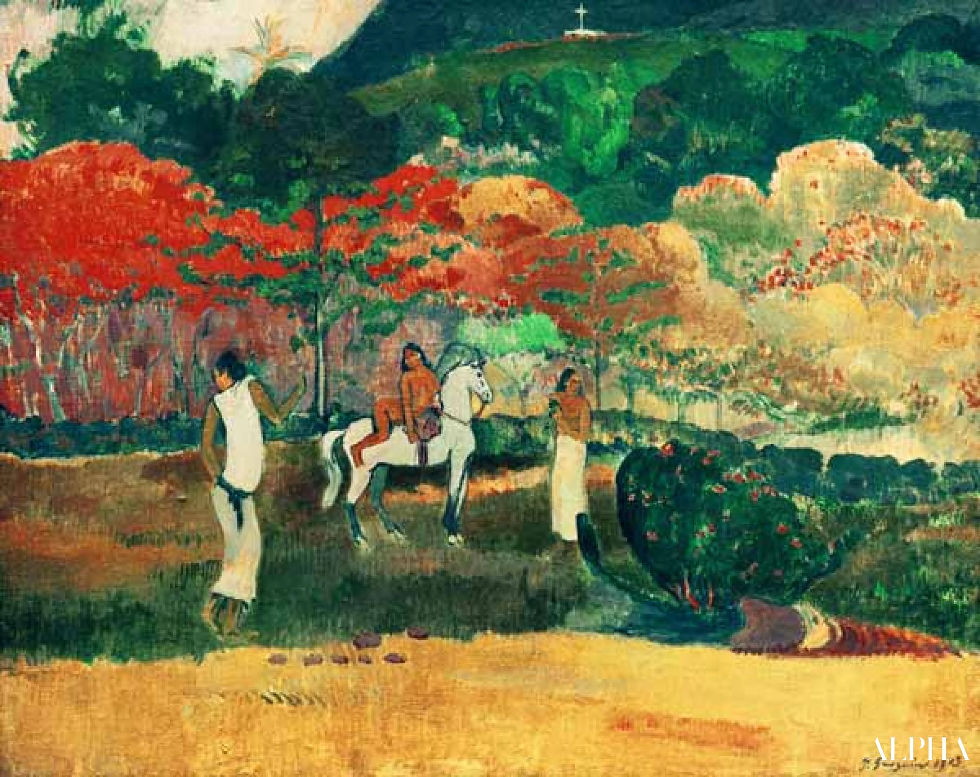 Vrouwen en schimmels - Paul Gauguin - Reproducties van schilderijen en hoogwaardige schilderijen