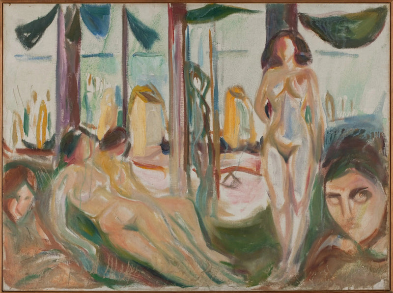 Naakte vrouwen bij de zee - Edvard Munch