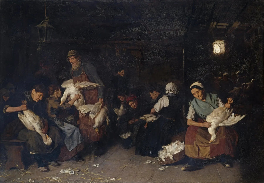 Vrouwen die ganzen plukken - Max Liebermann