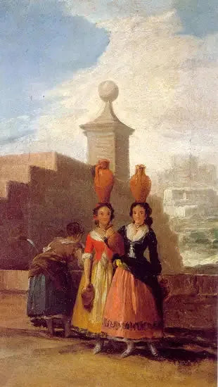 Vrouwen met kruiken (schets) - Francisco de Goya