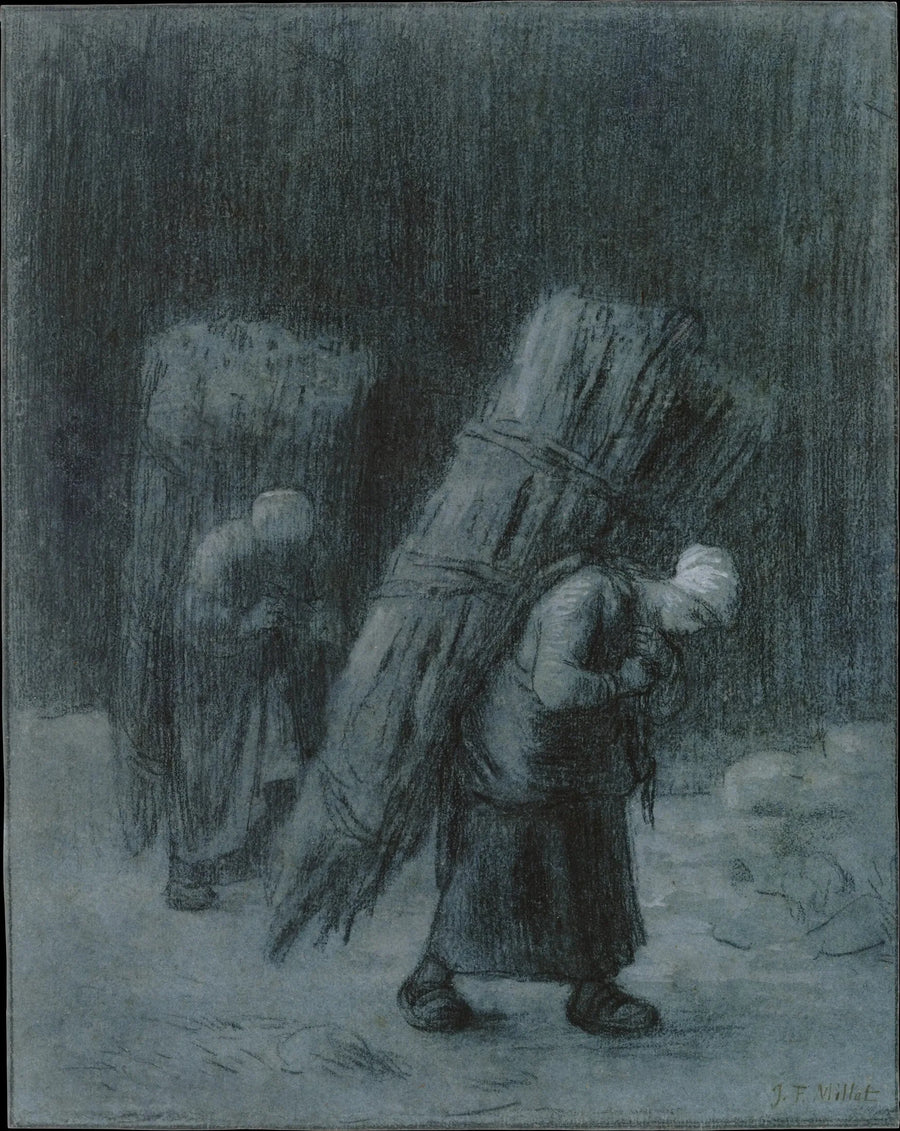 Vrouwen die brandhout dragen - Jean-François Millet