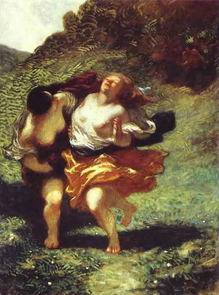 Vrouwen achtervolgd door satyrs - Honoré Daumier