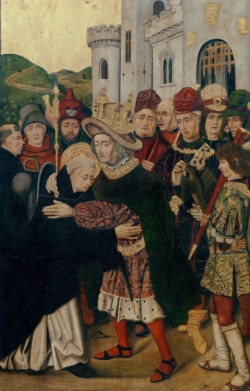 Ferdinand I van Castilië die Sint-Dominicus van Silos ontvangt - Bartolomé Bermejo