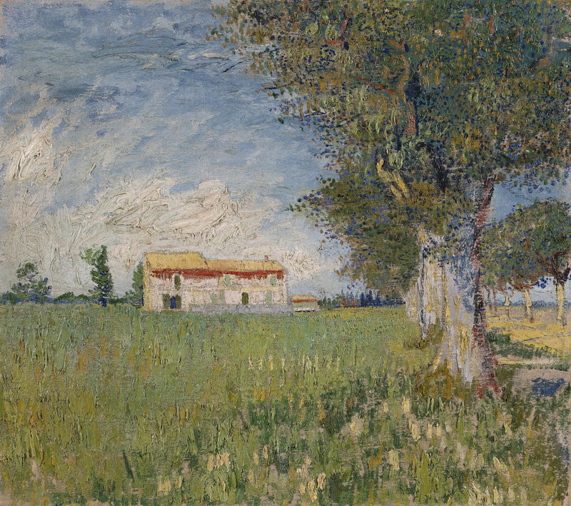 Boerderij in een tarweveld - Vincent van Gogh