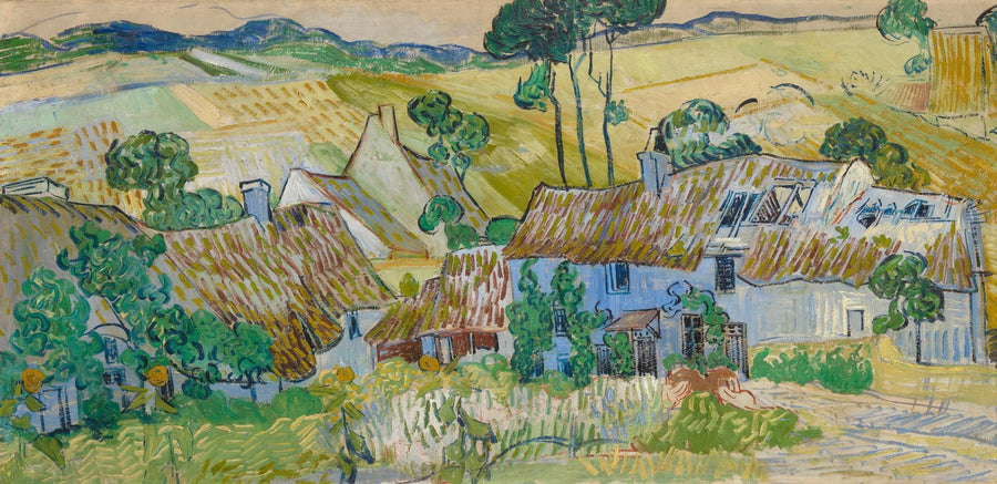 Boerderijen op een heuvel - Vincent van Gogh