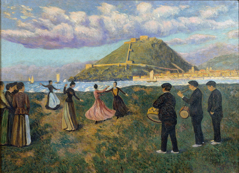  Baskische feest (dans in El Antiguo, San Sebastián) - Darío de Regoyos
