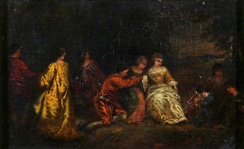 Feestelijke buitenlucht - Antoine Watteau