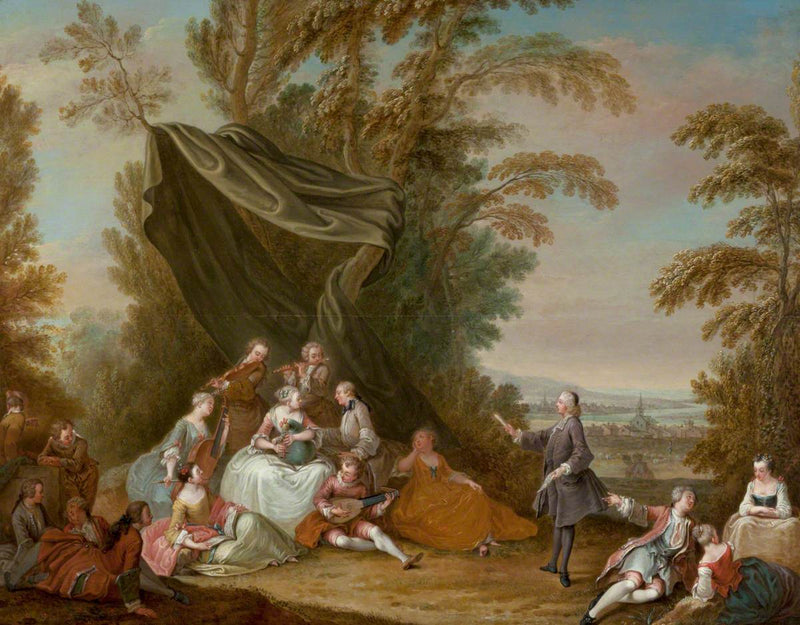 Feestelijke Herfst: Muziekfeest onder een luifel - Antoine Watteau