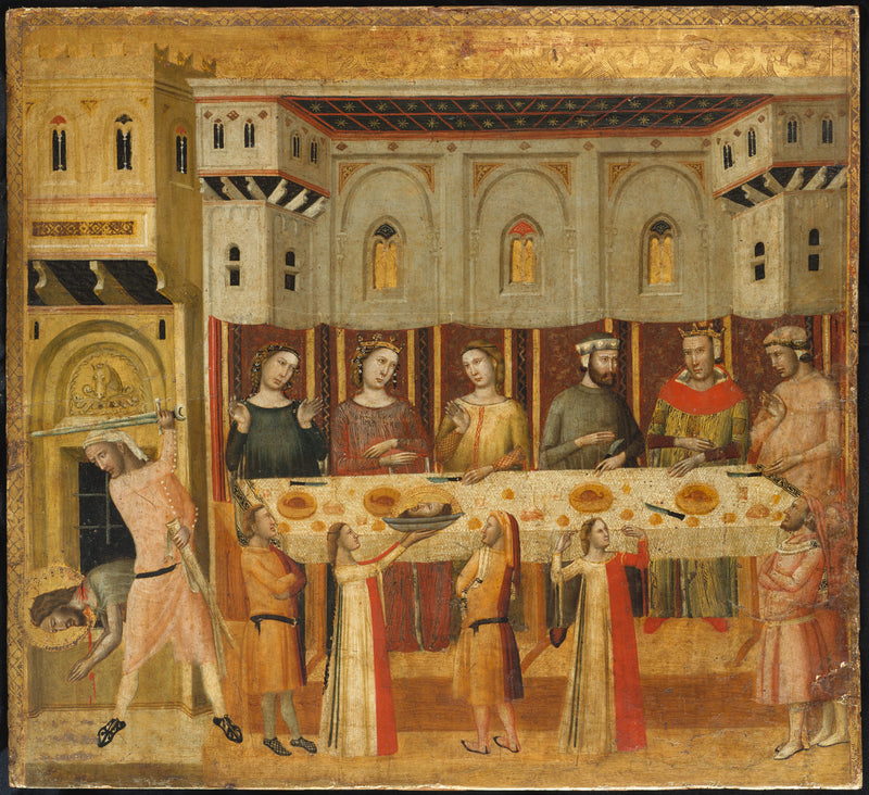 La fête d'Hérode et la décapitation du Baptiste - Giovanni Baronzio