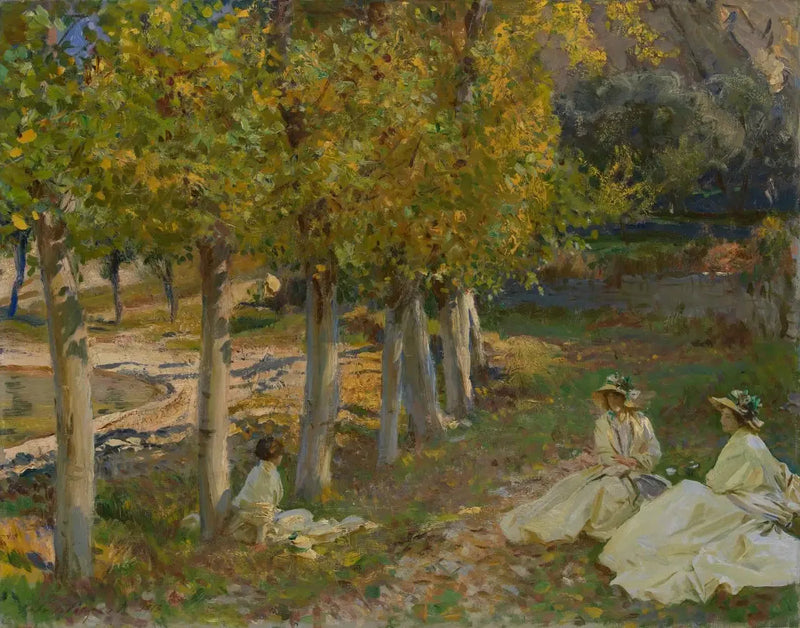 herfstbladeren - John Singer Sargent