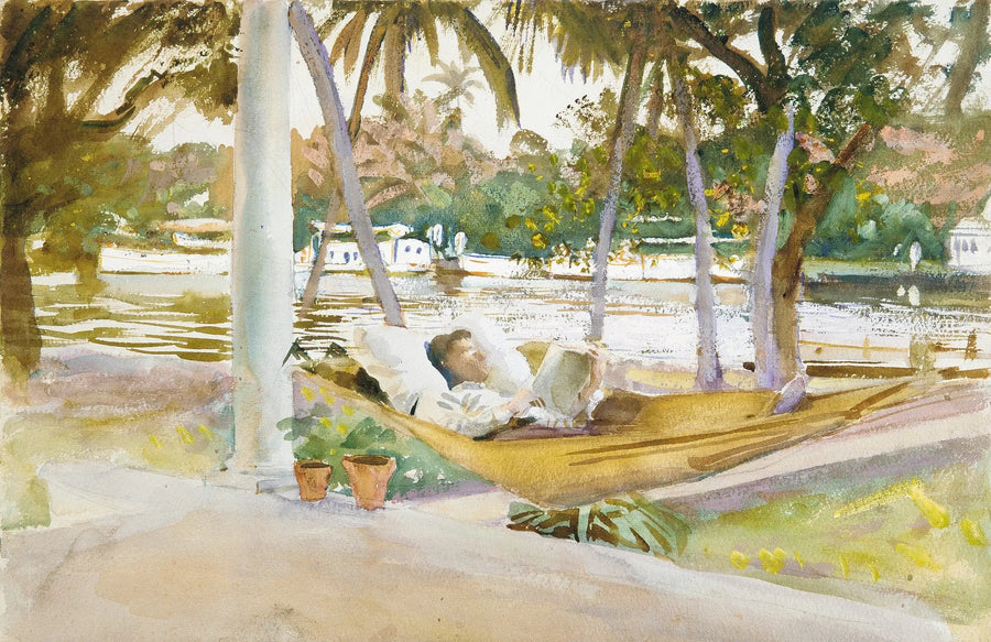 Figuur in een hangmat, Florida - John Singer Sargent