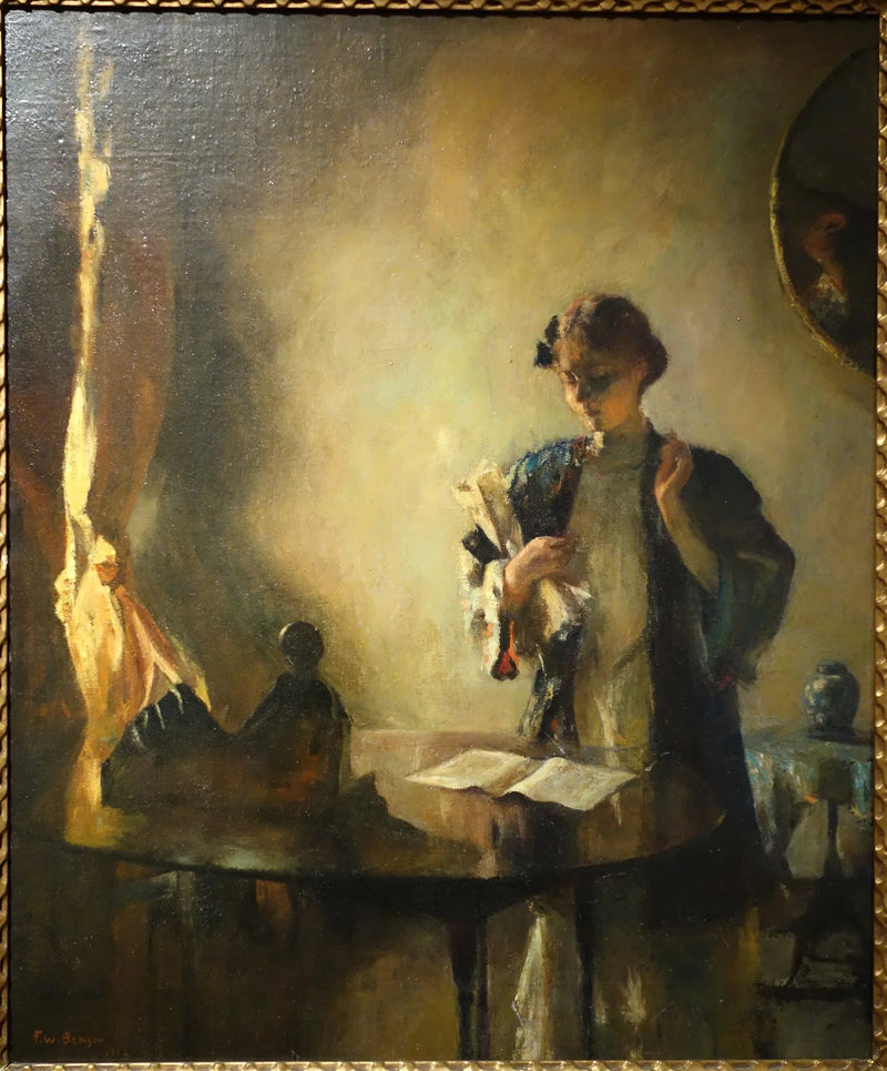 Figuur in een kamer - Frank Weston Benson