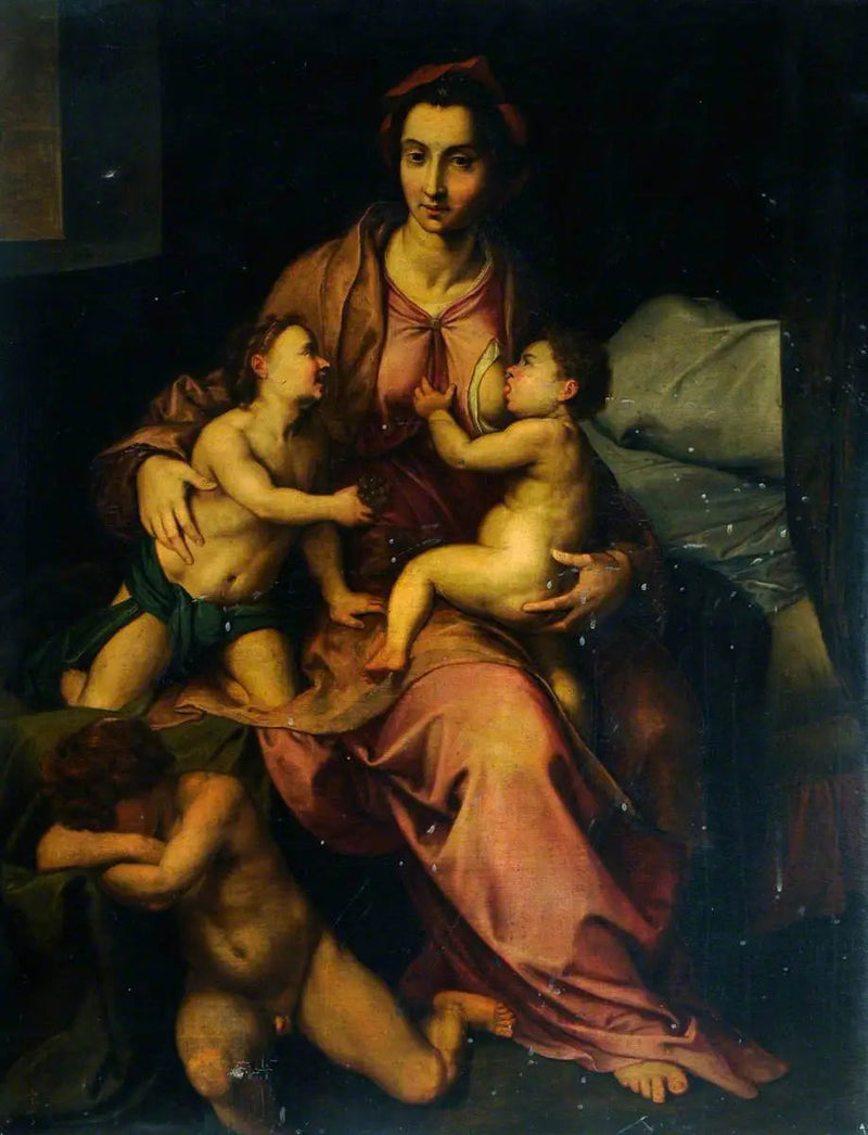 De deugd van de Liefdadigheid - Andrea del Sarto