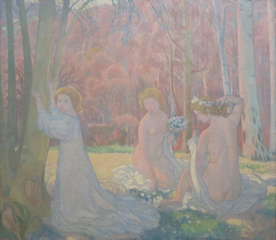  Figuren in een lentelandschap (Heilig bos) - Maurice Denis