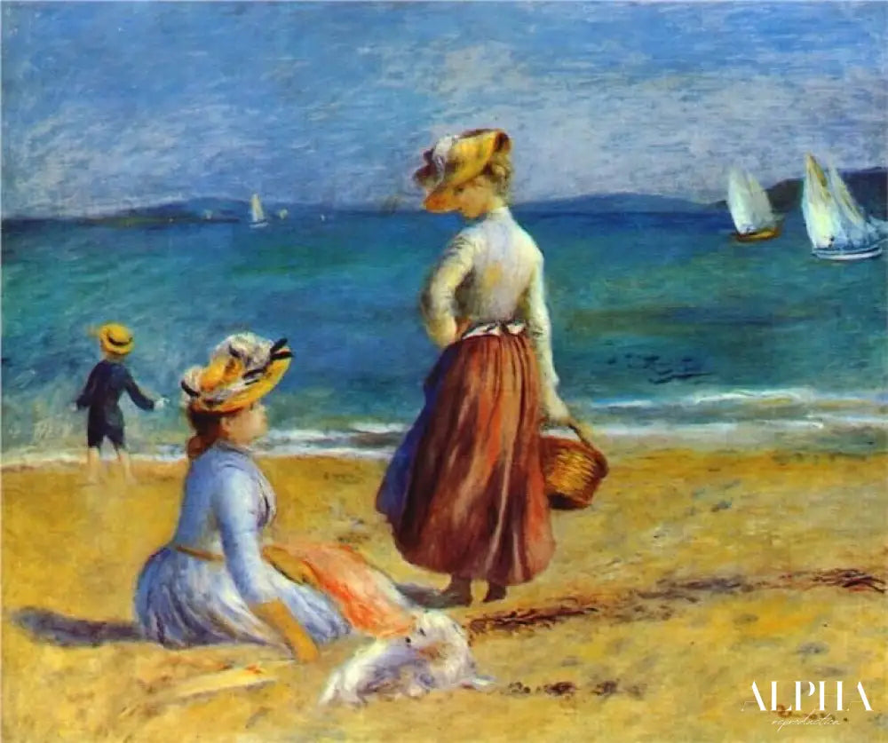 Figures sur la plage - Pierre-Auguste Renoir - Reproductions de tableaux et peintures haut de gamme