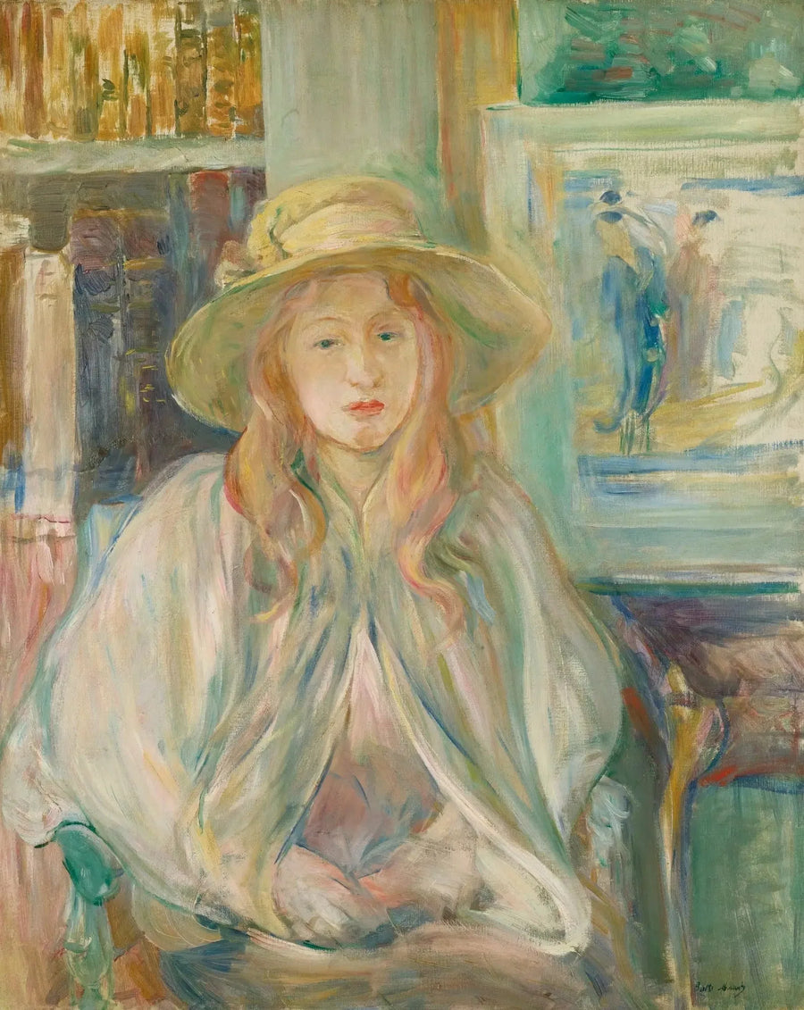 Hoed met strohoed - Berthe Morisot