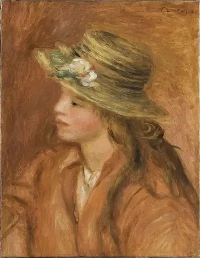 Filet au chapeau de paille - Pierre-Auguste Renoir image 1 tableau peint à l’huile sur toile
