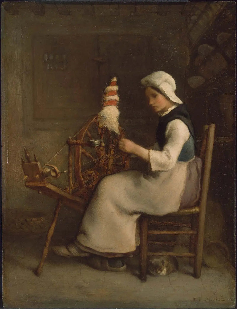 Zittende landbouwer (Emélie Millet) - Jean-François Millet