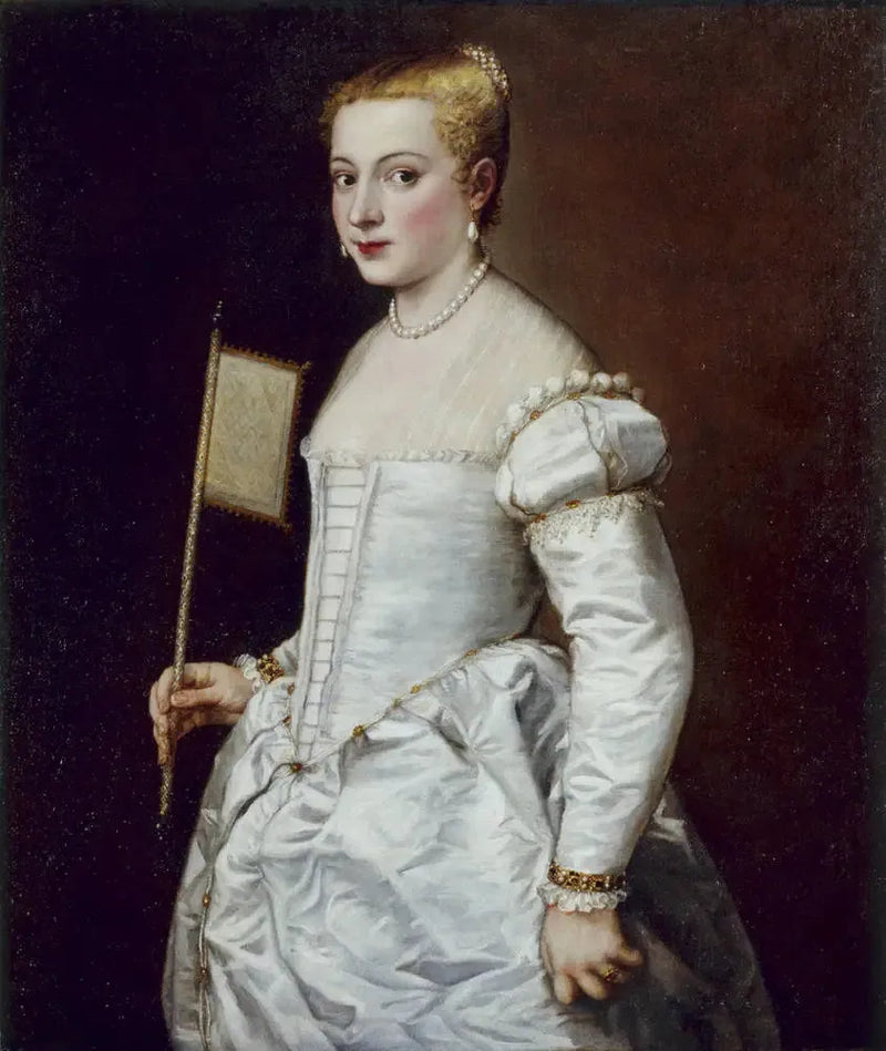 Meisje met waaier - Titian