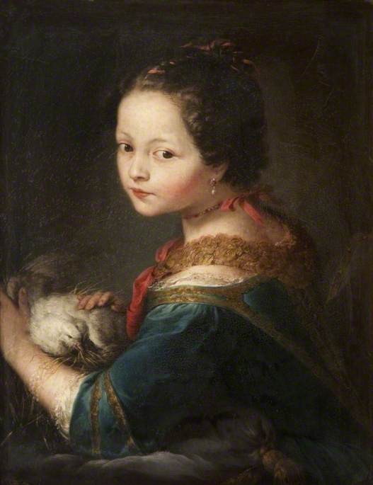 Meisje met duif - Anton Raphael Mengs
