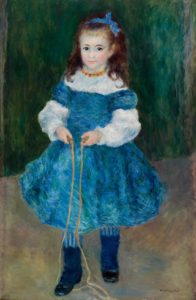 Meisje met een springtouw (Portret van Delphine Legrand) - Pierre-Auguste Renoir