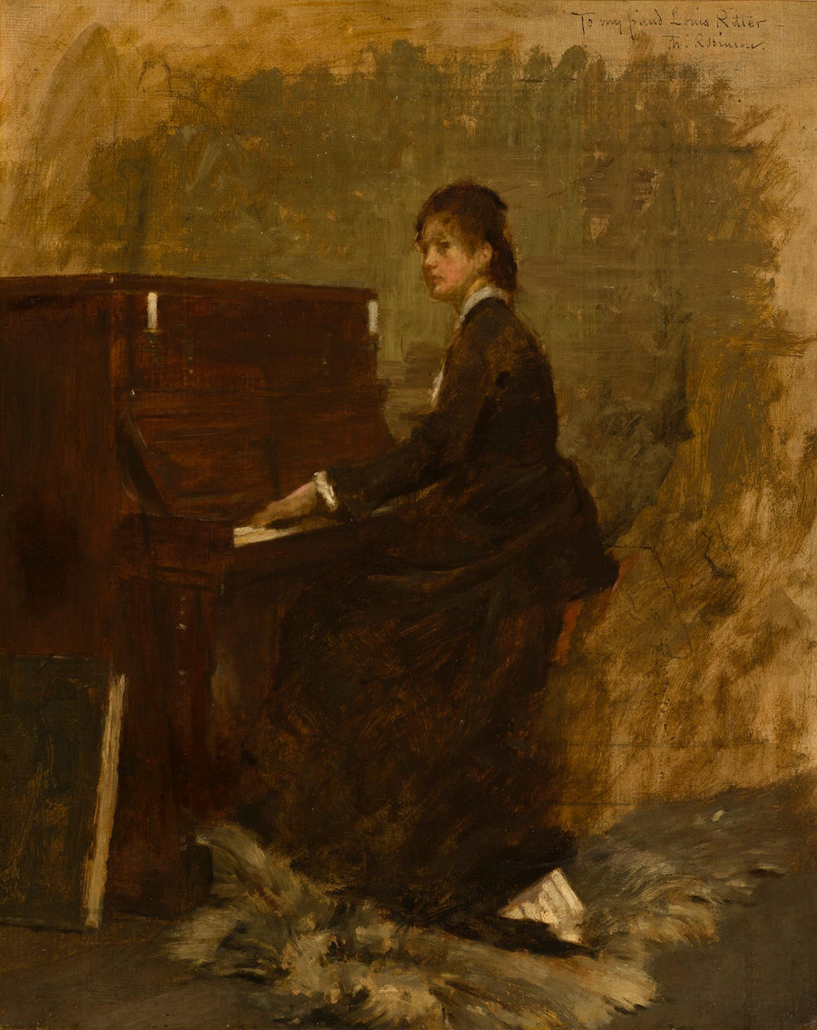 Meisje aan de piano - Theodore Robinson