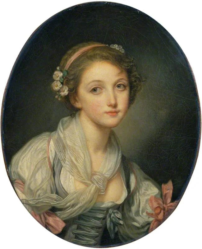 Meisje met een hoofddoek van gaze - Jean-Baptiste Greuze