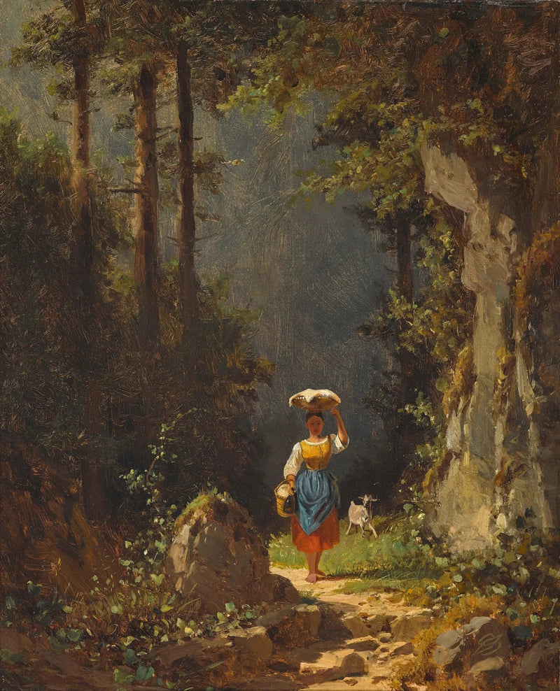 Meisje met een geit - Carl Spitzweg
