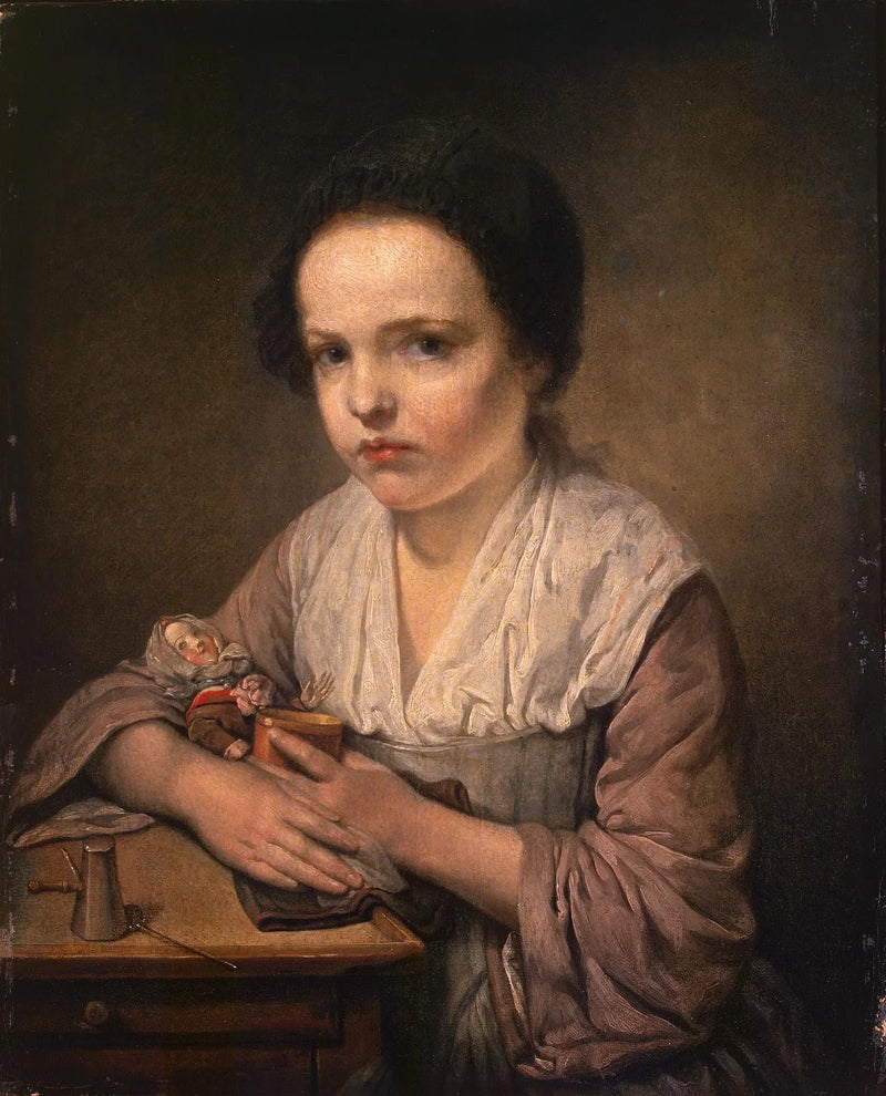 Meisje met een pop - Jean-Baptiste Greuze