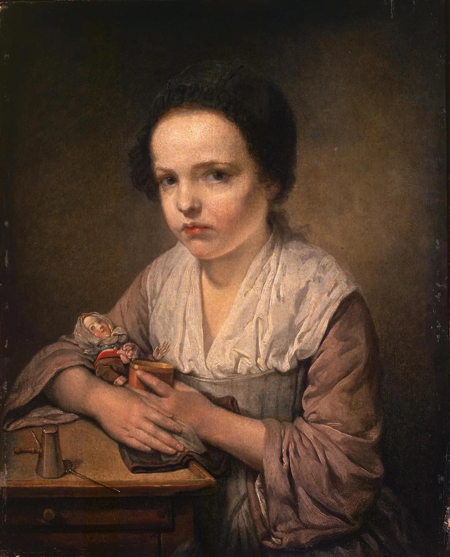 Meisje met een pop - Jean-Baptiste Greuze