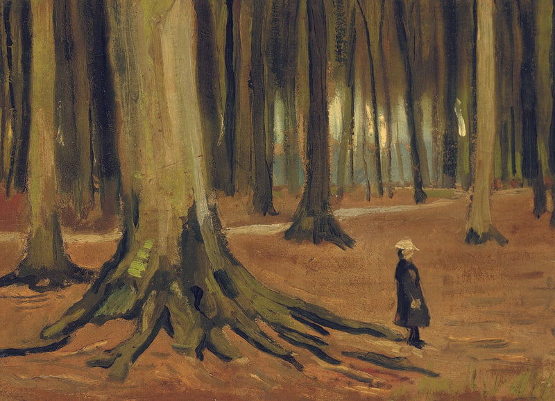 Meisje in het bos - Vincent van Gogh
