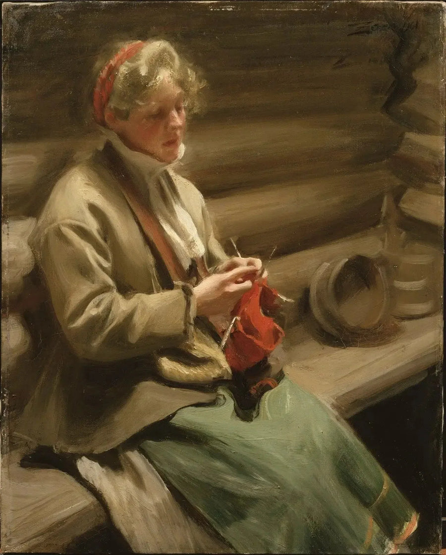 Dalecarliaanse meisje dat breit. Margit met kool - Anders Zorn

Source:
Fille dalécarlienne tricotant. Margit au chou - Anders Zorn