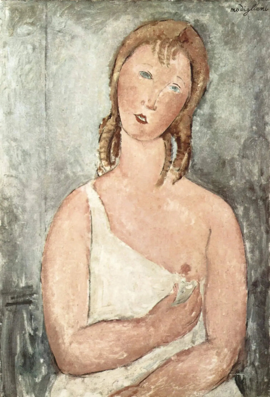 Meisje in het overhemd - Amedeo Modigliani