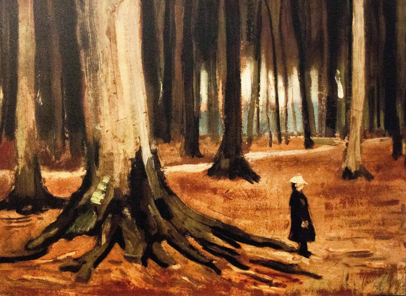 Meisje in het bos - Vincent van Gogh