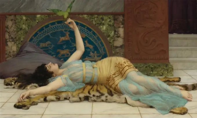 Meisje in blauw - John William Godward
